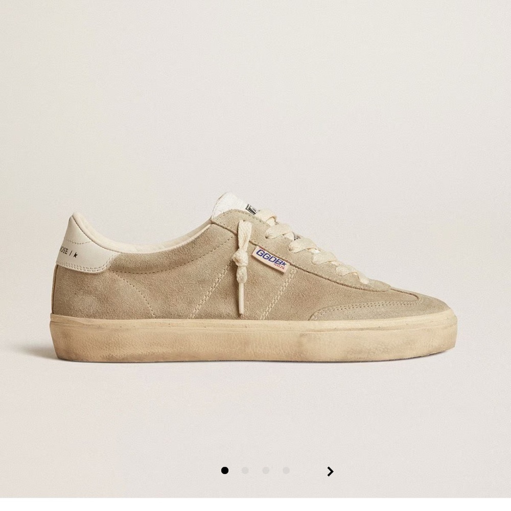 Golden Goose Taupe Soul Star Suede Sneakers